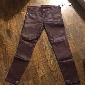 AG Jeans - Coated Jeans - Plum Color